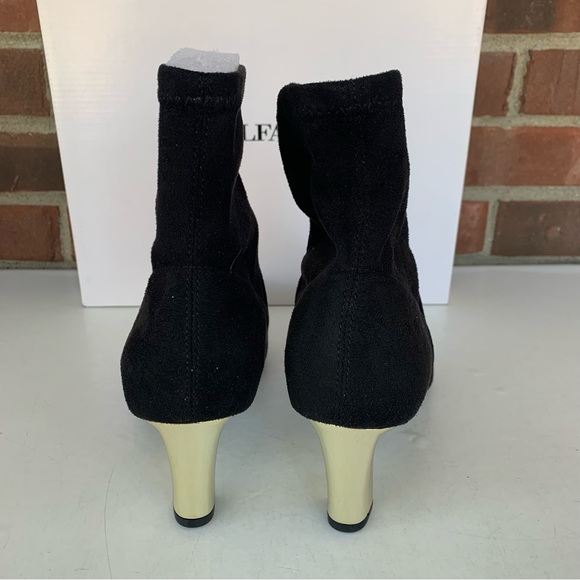 Alfani Bambey Black Fabric Block Heel Ankle Boots Women’s US 7 M NEW - Picture 5 of 8